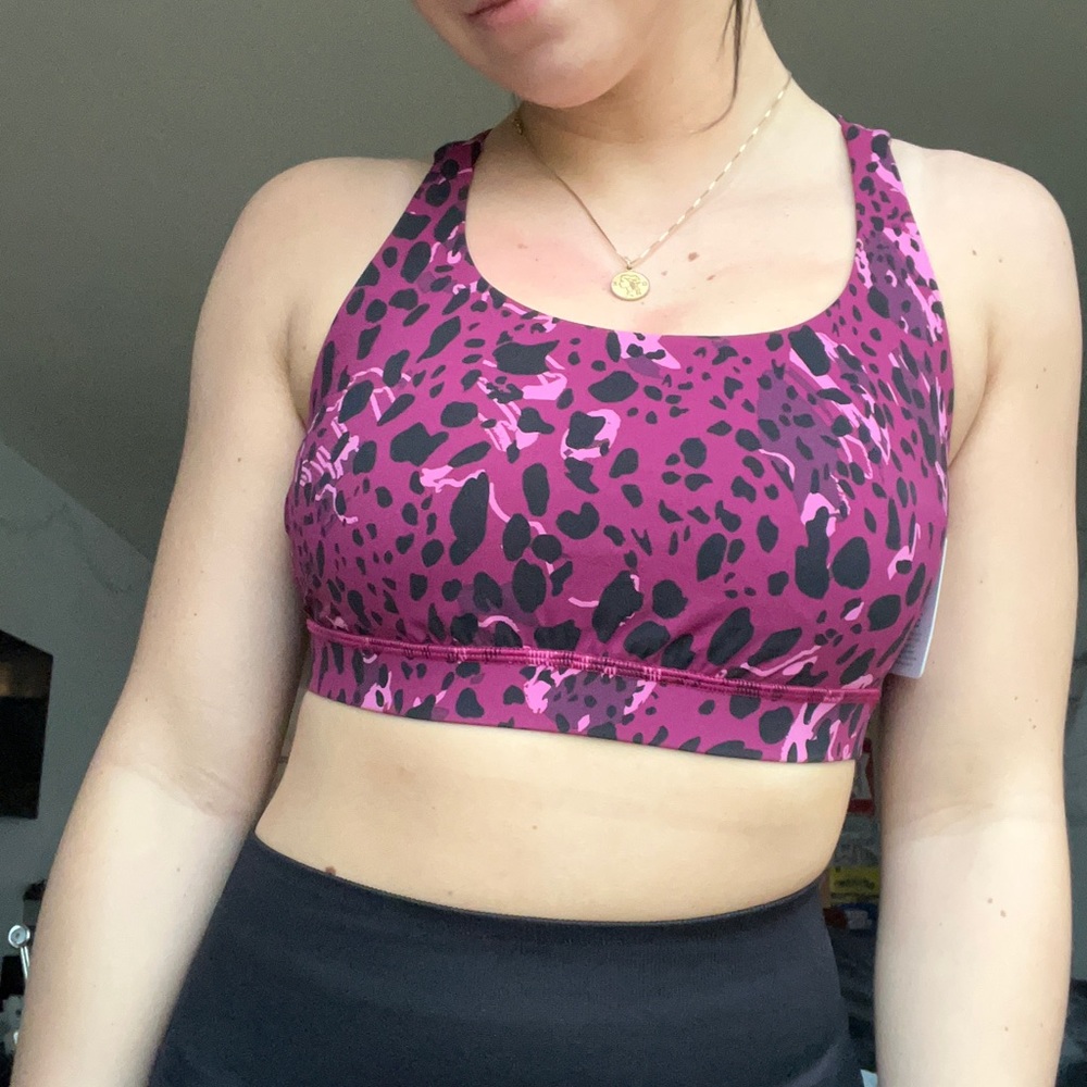Lululemon Leopard Print Energy Bra